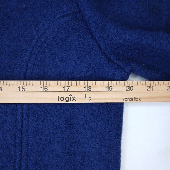 Field Manor Womens Vintage 50s Boiled Wool Blazer Sweater Sz 14 Silver Buttons - Picture 6 of 8